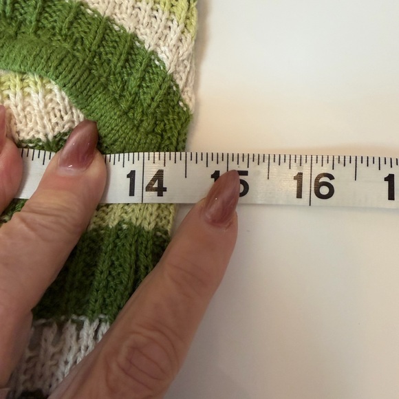 #162 Sincerely Jules Olive and Cream Striped Midi Dress. Great Condition - Picture 12 of 16